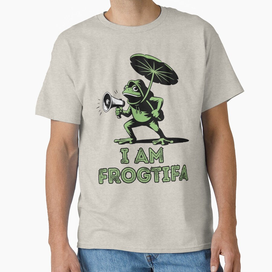 I Am Frogtifa Ribbit Protest Portland Frog Meme by NightWisdom T-Shirts, Hoodie, Sweatshirt | BlankRebels.com (Image 1)