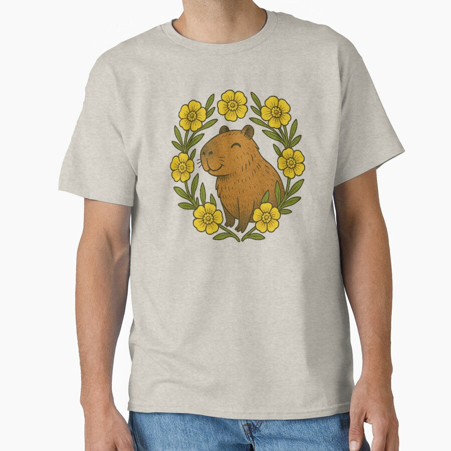 Happy Capybara by Boog Monst T-Shirts, Hoodie, Sweatshirt | BlankRebels.com (Image 1)