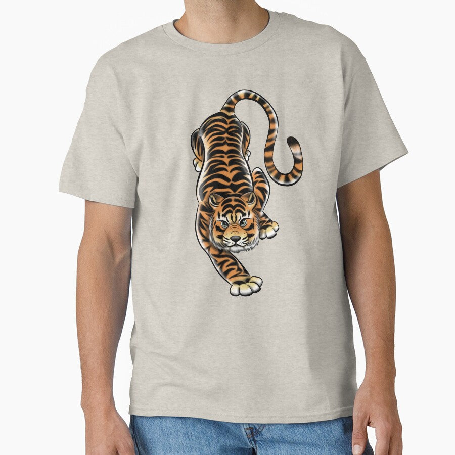 Tattoo style tiger by Manxcraft T-Shirts, Hoodie, Sweatshirt | BlankRebels.com (Image 1)
