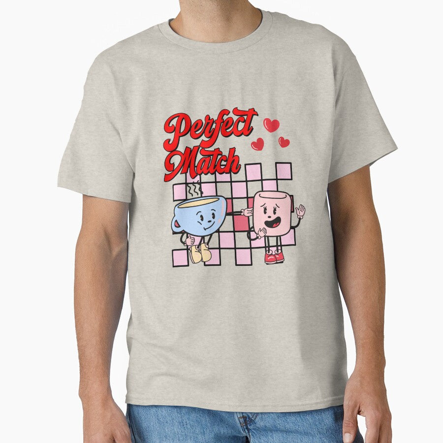 Perfect match valentine cute retro vintage Valentine design by DesignsbyMona T-Shirts, Hoodie, Sweatshirt (Image 1)