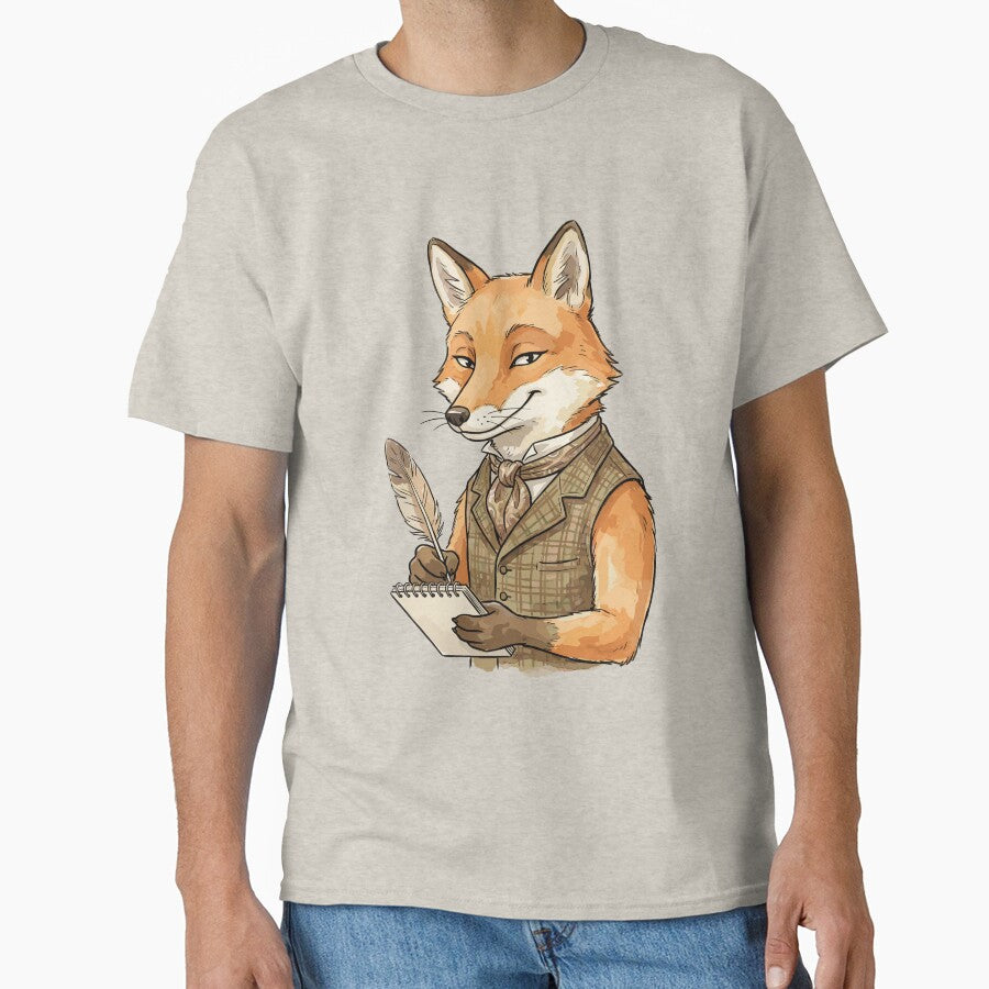 Vintage Dark Academia: Tweed Vest Fox by bapupa T-Shirts, Hoodie, Sweatshirt | BlankRebels.com (Image 1)