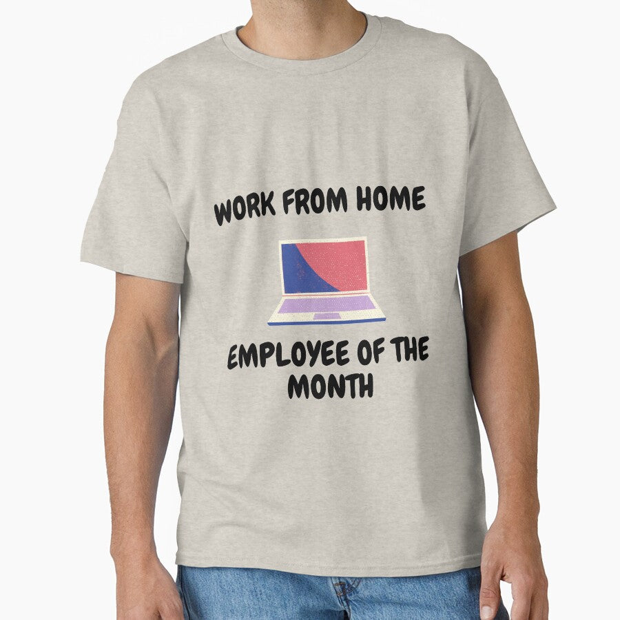 Work From Home Employee Of The Month Laptop Clipart by LuckyKermit
