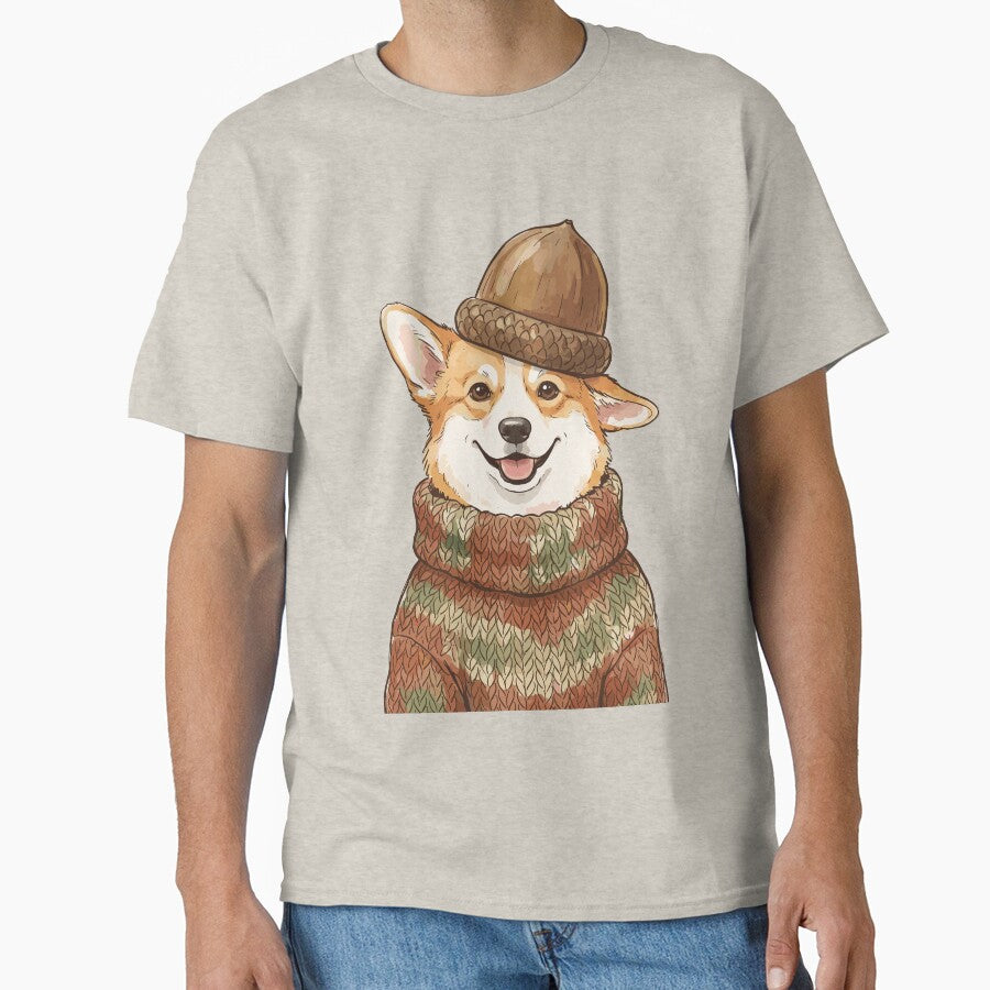 Magical Cottagecore: Acorn Cap Corgi by bapupa T-Shirts, Hoodie, Sweatshirt | BlankRebels.com (Image 1)