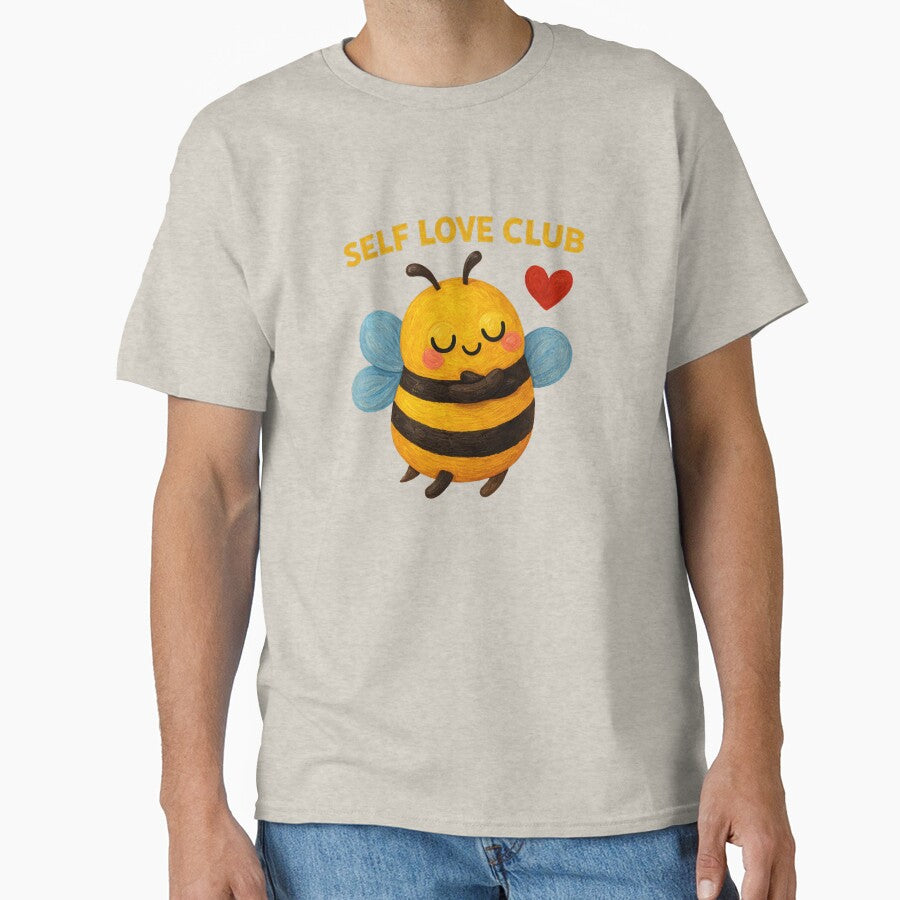 Self Love Club Cute Bee Art by Liv Solara T-Shirts, Hoodie, Sweatshirt | BlankRebels.com (Image 1)