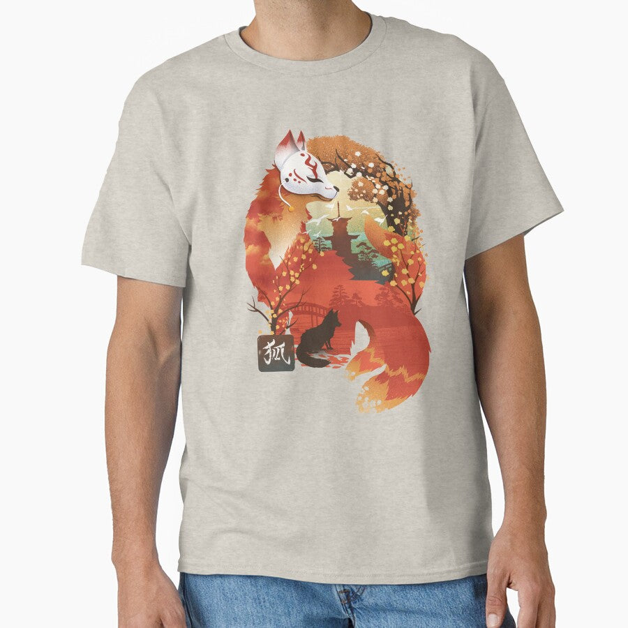 Kitsune Landscape by Dan Elijah Fajardo T-Shirts, Hoodie, Sweatshirt | BlankRebels.com (Image 1)