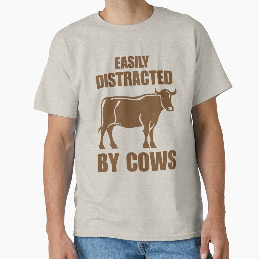 Easily Distracted By Cows Cow Lover by KLArtzStore T-Shirts, Hoodie, Sweatshirt | BlankRebels.com (Image 1)