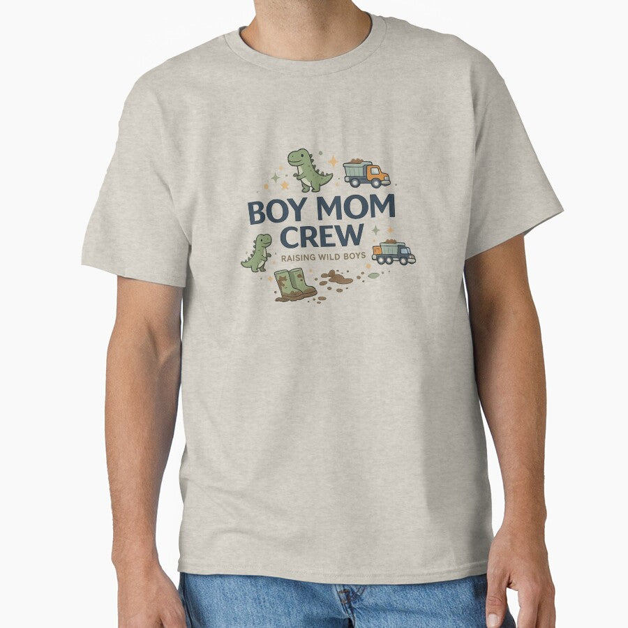 Boy Mom Crew – Raising Wild Boys Mom Life by PunchDrop T-Shirts, Hoodie, Sweatshirt | BlankRebels.com (Image 1)