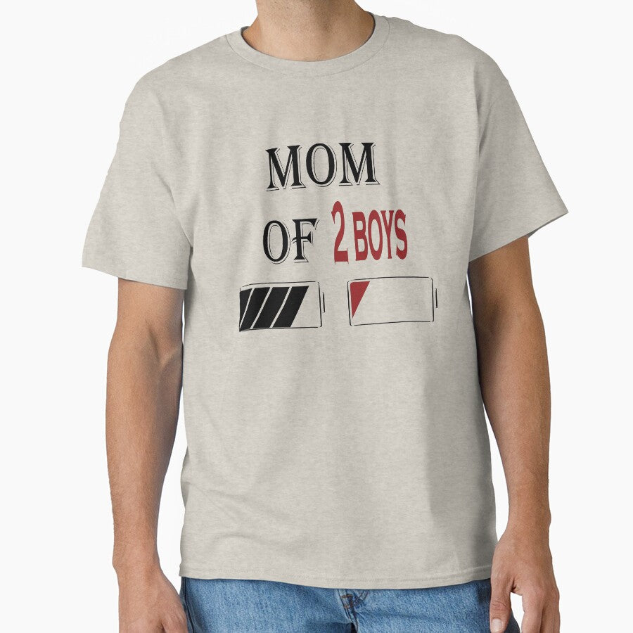 Copy of Mom of 2 Boys Funny Mothers Day by FatehDesign T-Shirts, Hoodie, Sweatshirt | BlankRebels.com (Image 1)