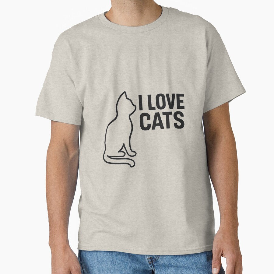 I Love Cats – Minimalist Cat Lover Quote Design by StyleLap