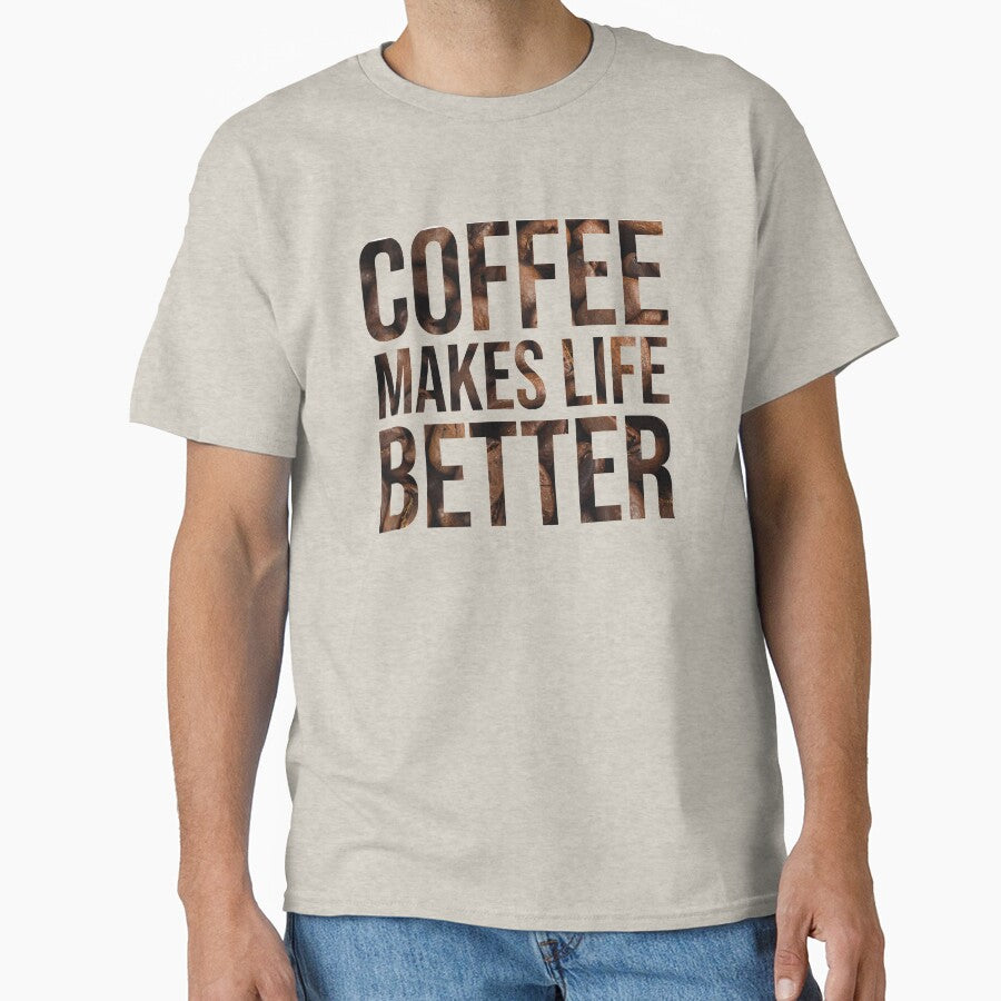 Coffee Makes Me A Better Person T-Shirt:Gift For Coffee lover, Christmas gift ,Holiday Shirt,Cute Family Gift... (Image 1)