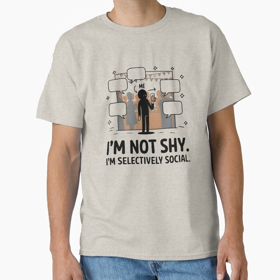 Selectively Social Humor Artwork by Hooodify T-Shirts, Hoodie, Sweatshirt | BlankRebels.com (Image 1)