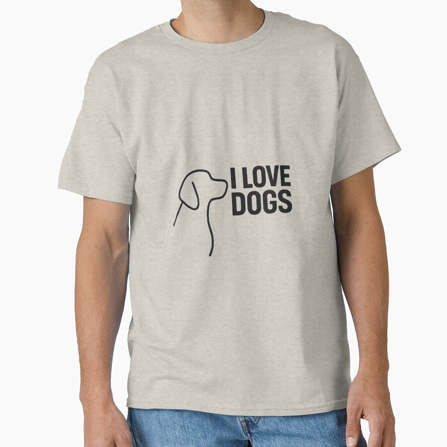 I Love Dogs – Minimalist Dog Lover Quote Design by StyleLap
