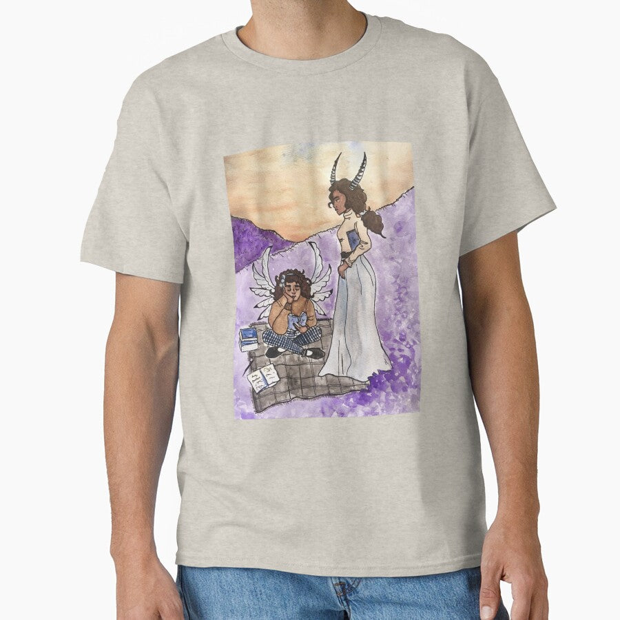 Dark and Light Academia: Angel and Devil Girls by TheDoodlemancer T-Shirts, Hoodie, Sweatshirt | BlankRebels.com (Image 1)