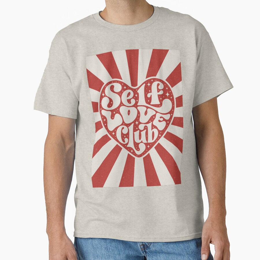 Retro Self Love Club Vintage Groovy Heart Aesthetic by jennaaaaaya T-Shirts, Hoodie, Sweatshirt | BlankRebels.com (Image 1)