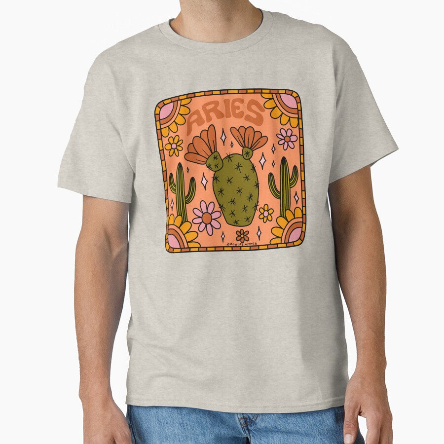 Aries Cactus by doodlebymeg T-Shirts, Hoodie, Sweatshirt | BlankRebels.com (Image 1)