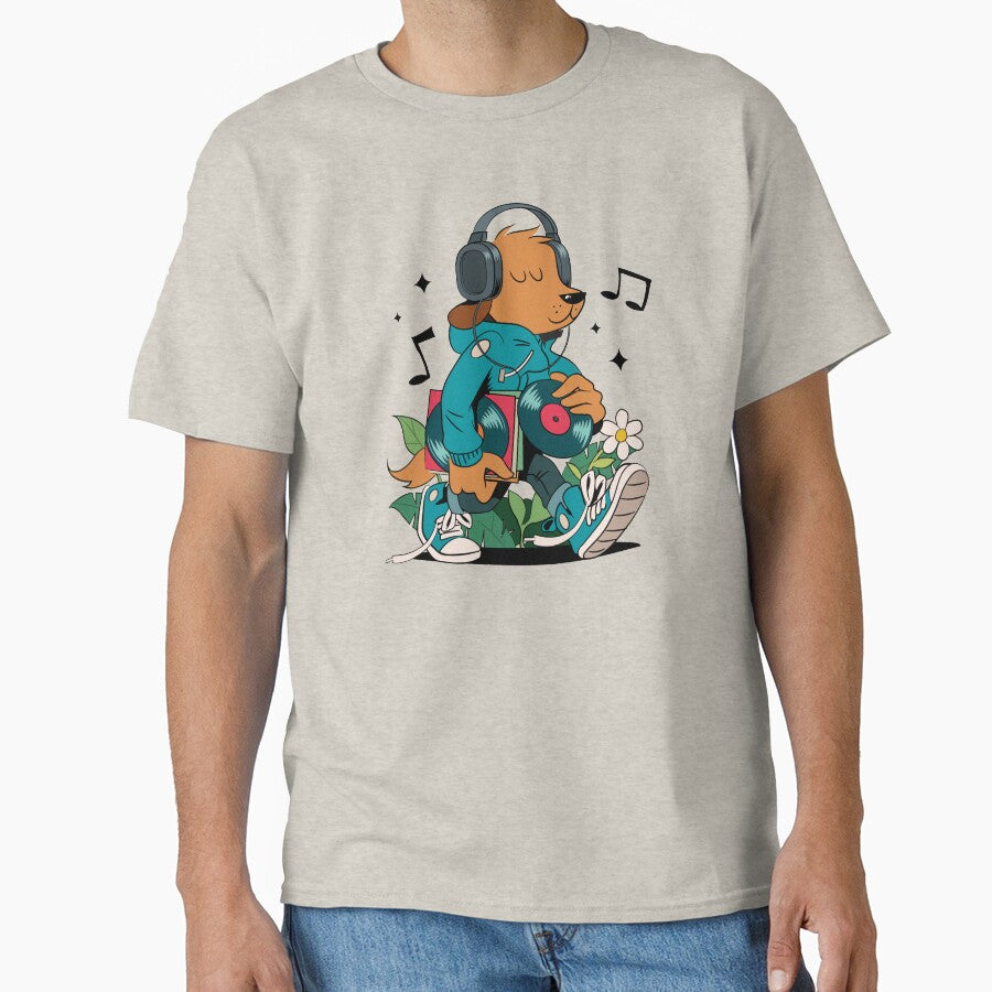 Chill & Groovin' Vinyl Dog by B-Sharp- T-Shirts, Hoodie, Sweatshirt | BlankRebels.com (Image 1)