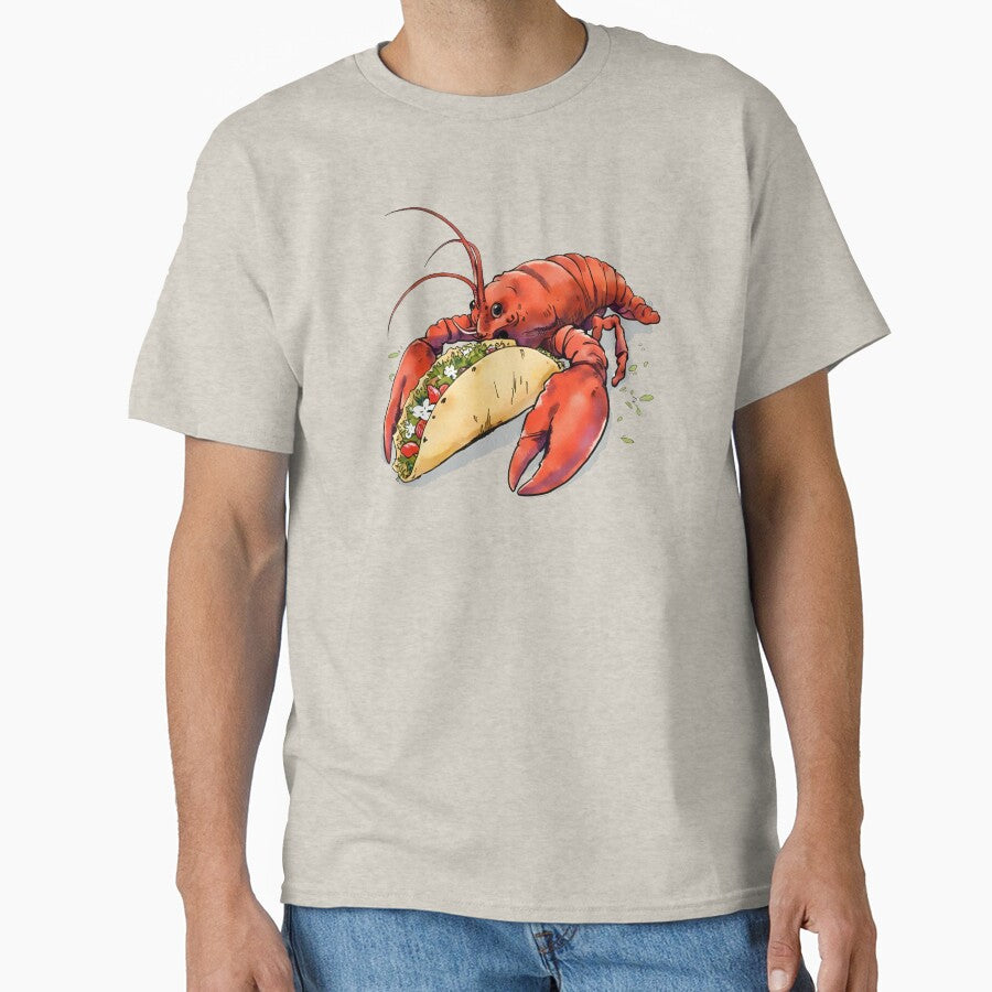 Lobster Eating A Taco Vintage Crawfish Fisherman Aesthetic by SunfullyYours T-Shirts, Hoodie, Sweatshirt (Image 1)