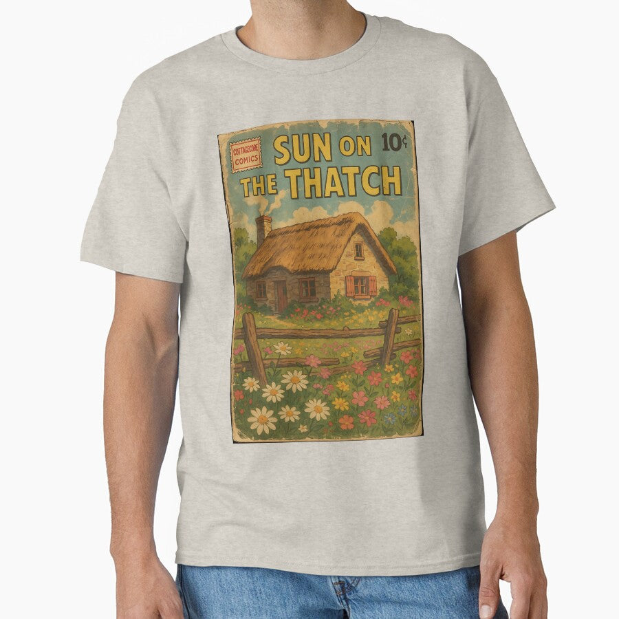 Bucolic Cottagecore: Sun on the Thatch by bapupa T-Shirts, Hoodie, Sweatshirt | BlankRebels.com (Image 1)
