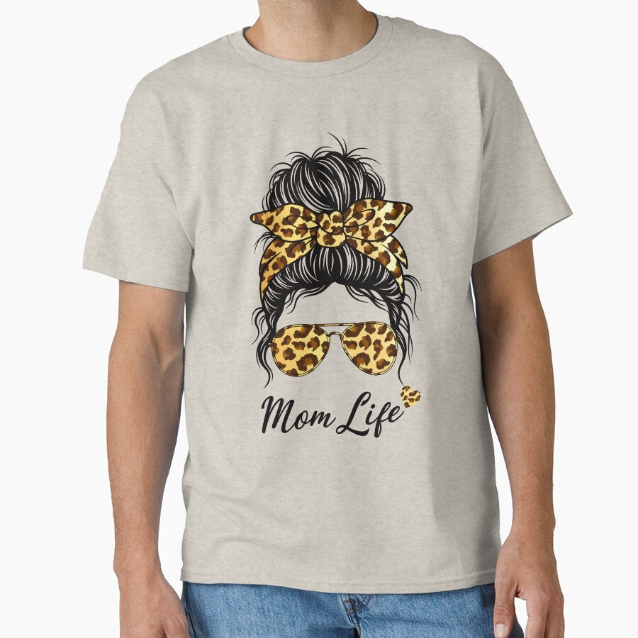 Leopard Mom Life Messy Bun Sunglasses Shirt by Jobada Creative Hoodie, Sweatshirt | BlankRebels.com (Image 1)