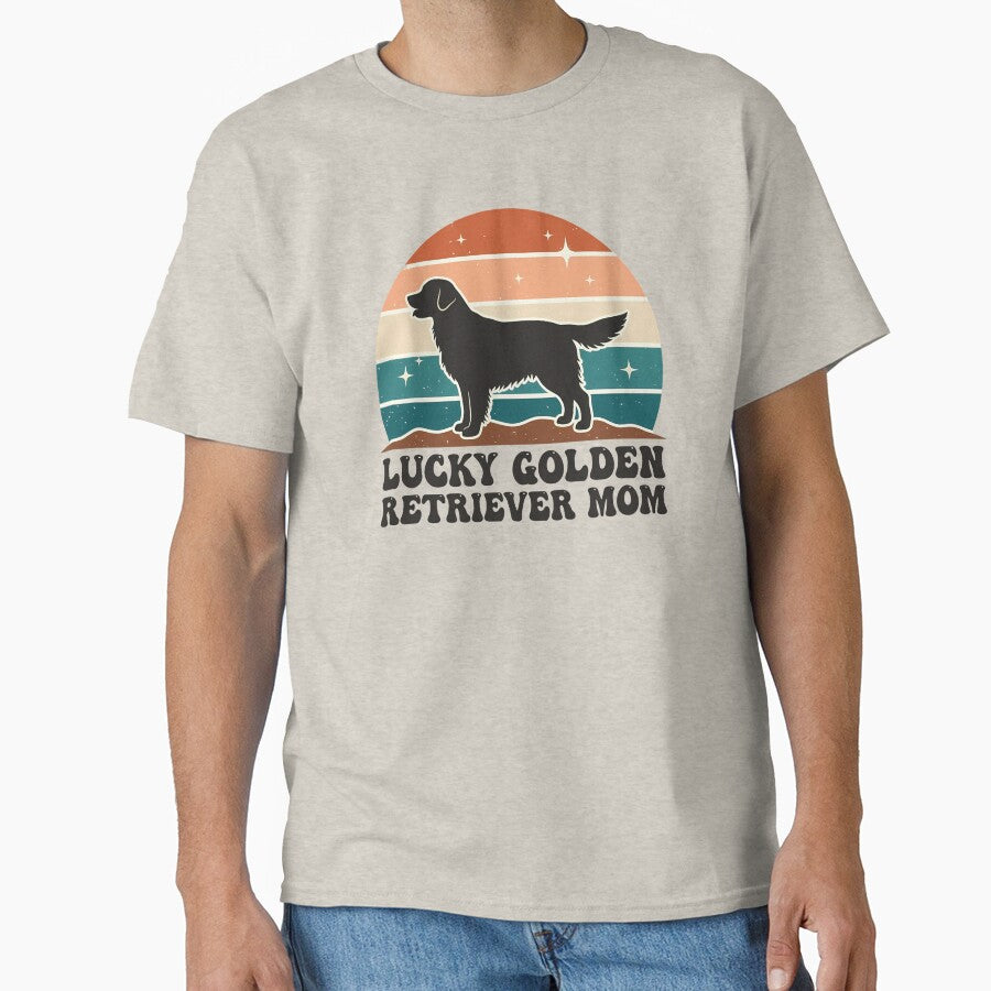 Vintage Lucky Golden Retriever Mom by chattsuede T-Shirts, Hoodie, Sweatshirt | BlankRebels.com (Image 1)
