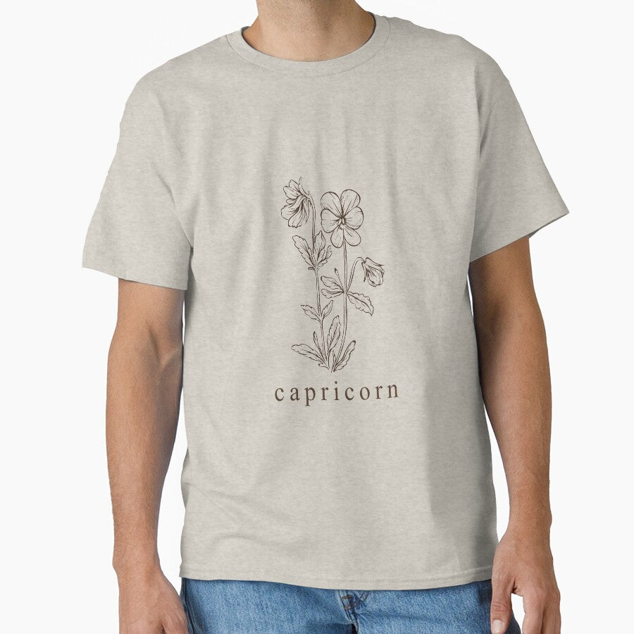 Capricorn Botanical Zodiac by mandeegirl17 T-Shirts, Hoodie, Sweatshirt | BlankRebels.com (Image 1)
