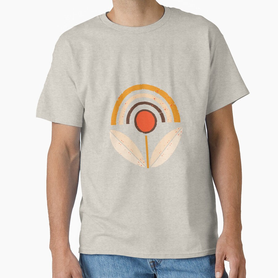 Orange Mod Sunflower- Mid Century Floral by susycosta T-Shirts, Hoodie, Sweatshirt | BlankRebels.com (Image 1)