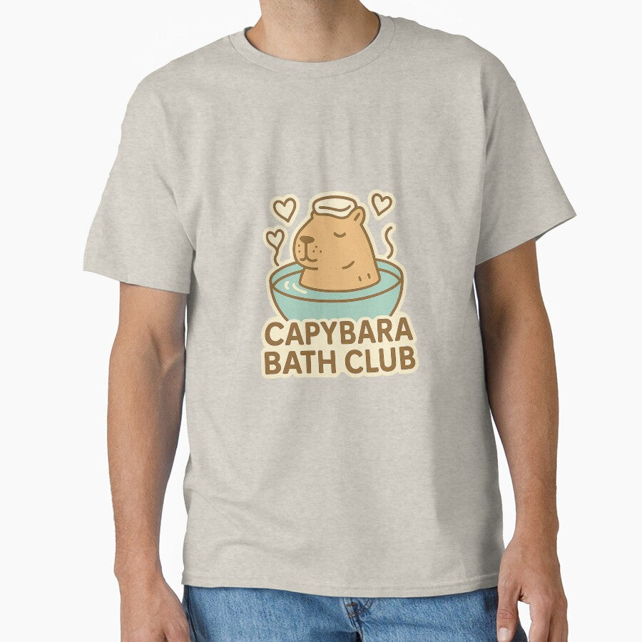 Capybara Bath Club – Cute Relaxing Onsen Animal Design by Bratak T-Shirts, Hoodie, Sweatshirt | BlankRebels.com (Image 1)