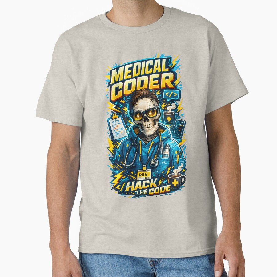 Medical Coder – Hack the Code Healthcare Tech Design by ClinicalHubs T-Shirts, Hoodie, Sweatshirt | BlankRebels.com (Image 1)
