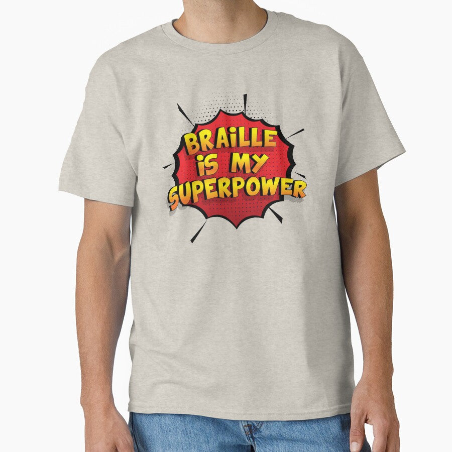 Braille Is My Superpower Funny Braille T-Shirts, Hoodie, Sweatshirt