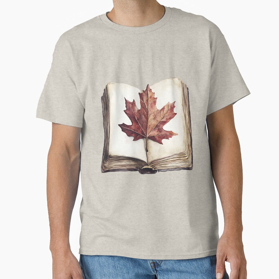Dark Academia Book with Pressed Leaf by bapupa T-Shirts, Hoodie, Sweatshirt | BlankRebels.com (Image 1)