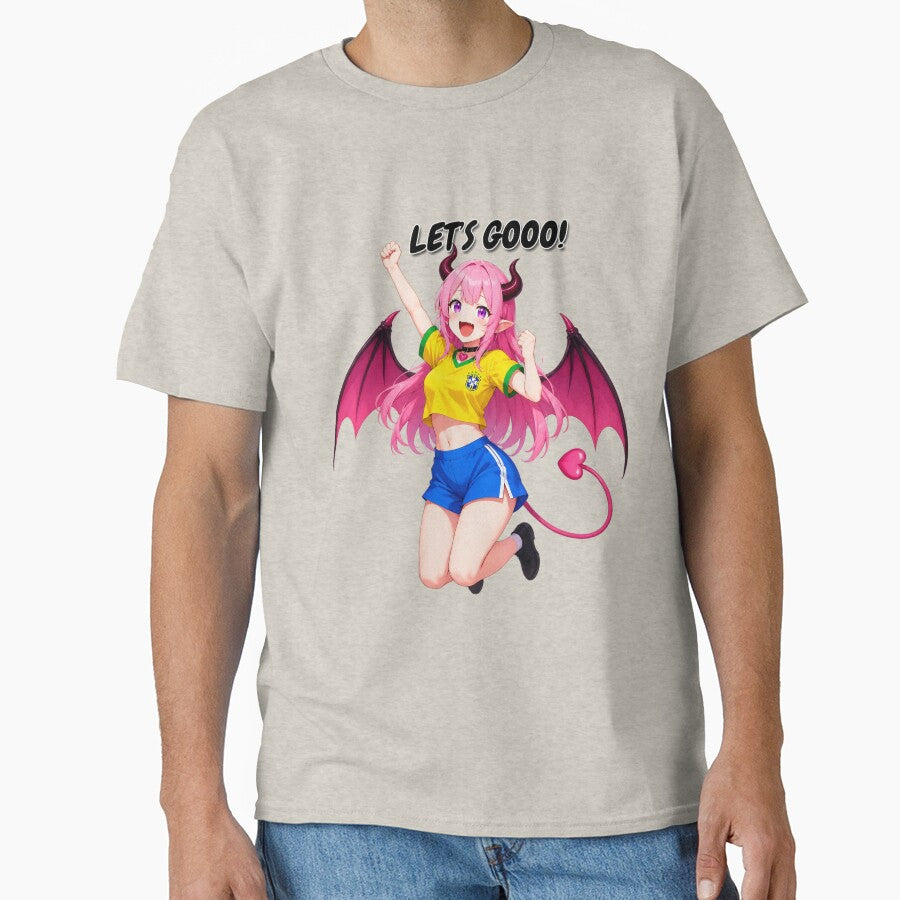 Noxie Lets Go  – Cute Demon Anime Brazil Soccer Fan Hype Kawaii Football Girl by NoxieCozyStudio