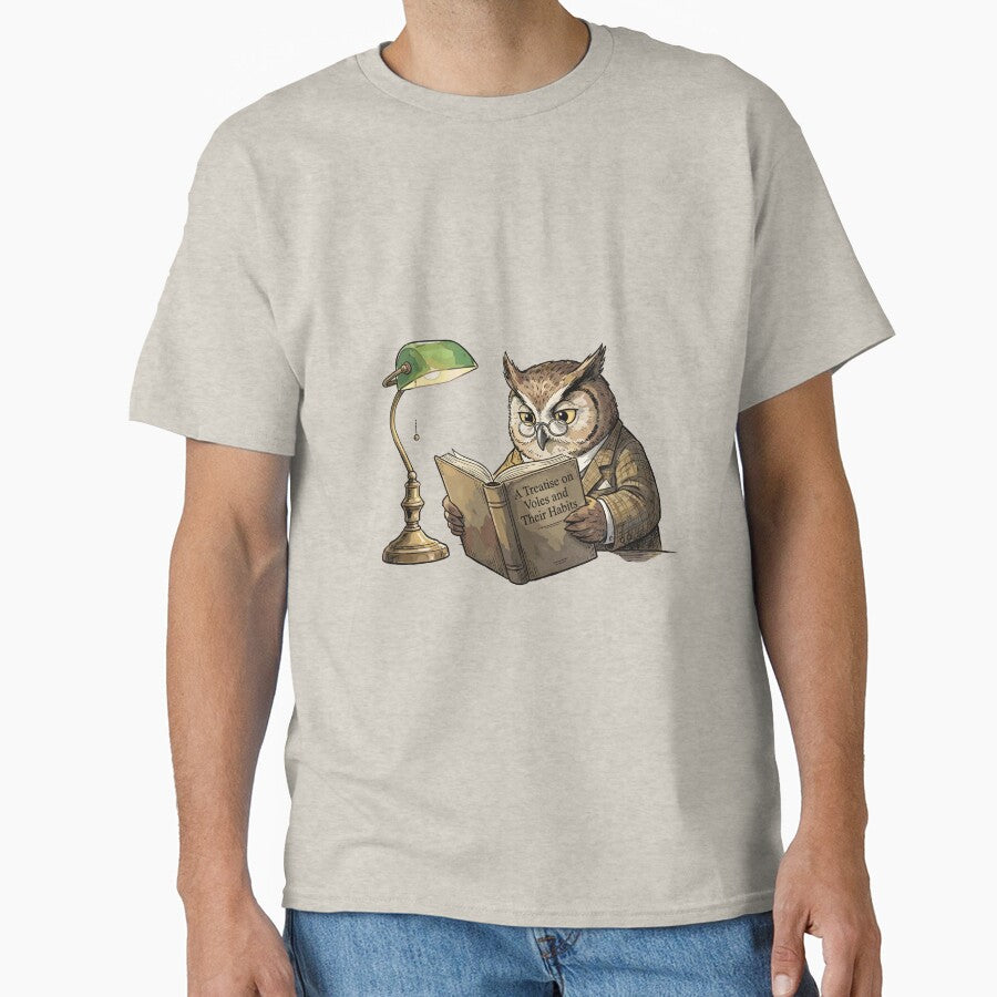 Scholarly Dark Academia: Late Night Library Owl by bapupa T-Shirts, Hoodie, Sweatshirt | BlankRebels.com (Image 1)