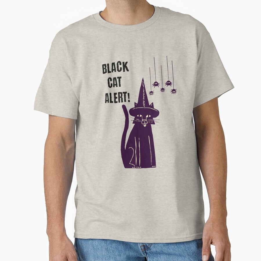 BLACK CAT ALERT! HALLOWEEN SHIRT and DESIGN by UrbanMotherload