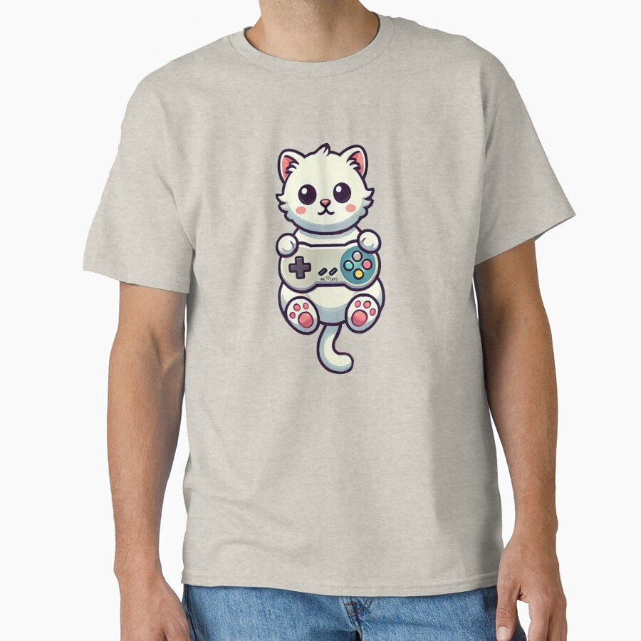 Cute Retro Gamer Baby Cat by WeLoveCatss T-Shirts, Hoodie, Sweatshirt | BlankRebels.com (Image 1)