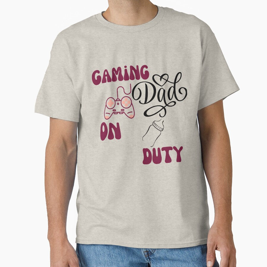 Gaming Dad On Duty – Funny Gamer Dad Design Gift by Reasmerch T-Shirts, Hoodie, Sweatshirt | BlankRebels.com (Image 1)