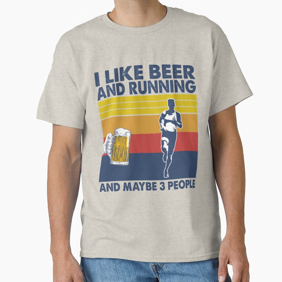 I like beer and running and maybe 3 peopl| Perfect Gift by sherricam T-Shirts, Hoodie, Sweatshirt | BlankRebels.com (Image 1)