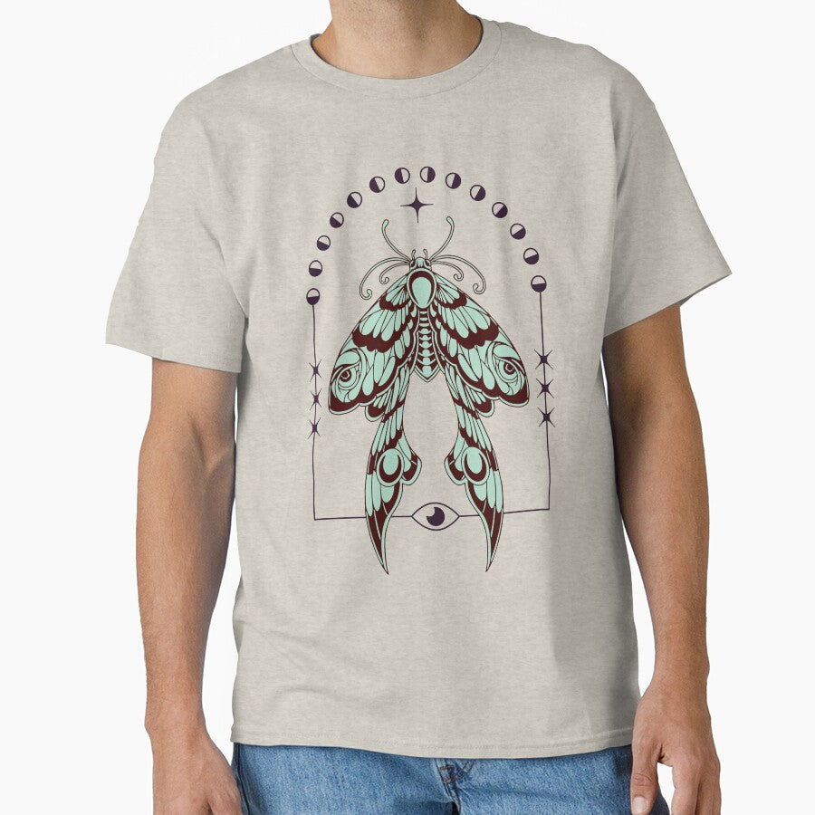 Mystic retro moth by MonochromeEcho T-Shirts, Hoodie, Sweatshirt | BlankRebels.com (Image 1)