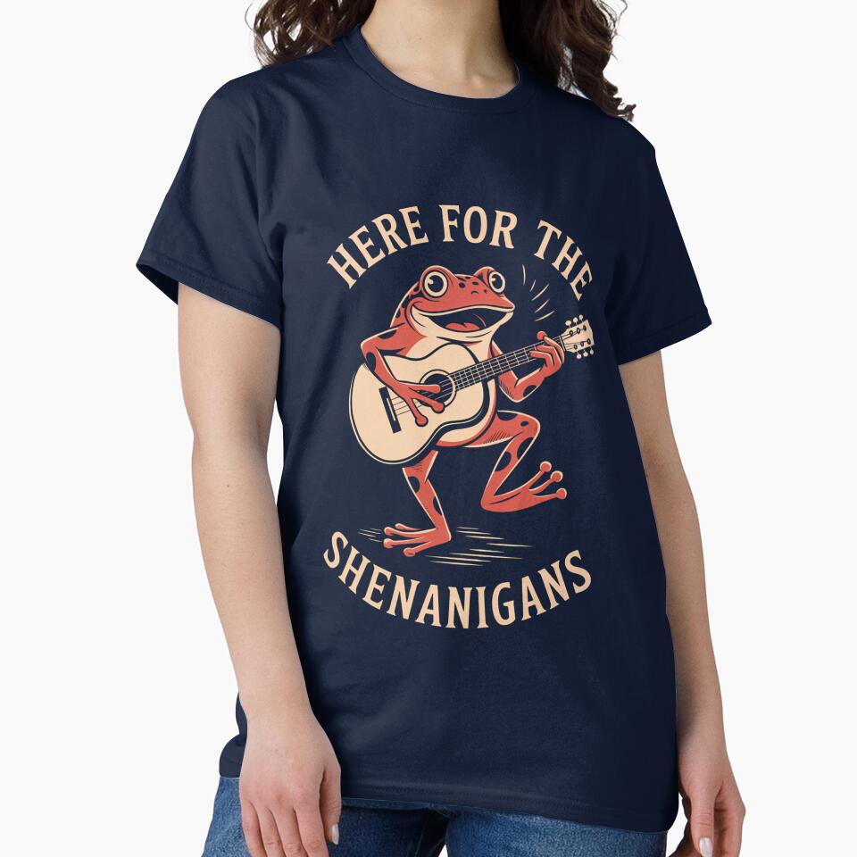 Shenanigans Frog Guitar Animal Meme by gourpmerzihd T-Shirts, Hoodie, Sweatshirt | BlankRebels.com (Image 2)