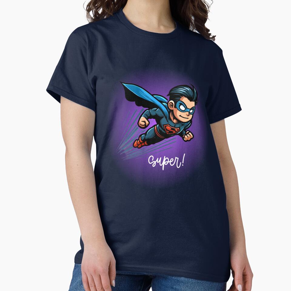 Cartoon Superhero Flying in Action by AnyMar2023 T-Shirts, Hoodie, Sweatshirt | BlankRebels.com (Image 2)