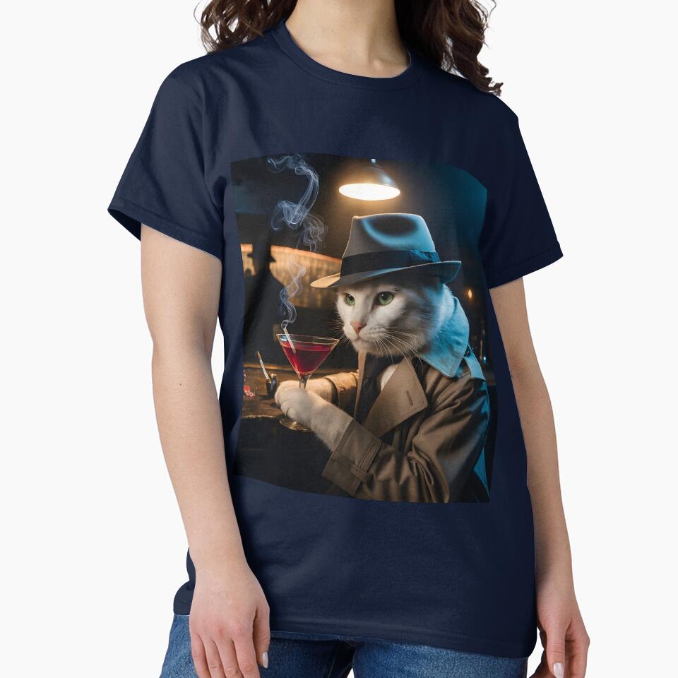 Cowboy as Cat Detective Sam Spayed– Martini at Midnight by Oceandiana T-Shirts, Hoodie, Sweatshirt (Image 2)