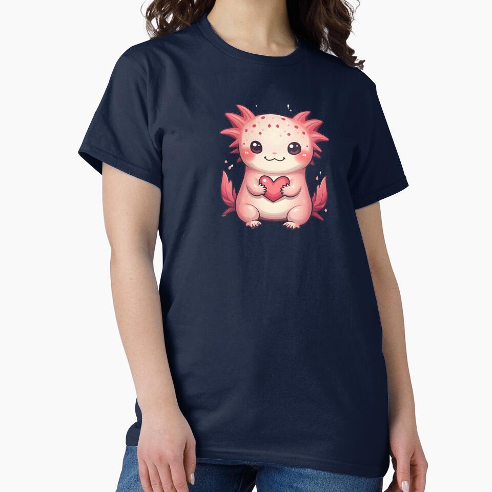 Kawaii Axolotl Love by VibeTCreations T-Shirts, Hoodie, Sweatshirt | BlankRebels.com (Image 2)