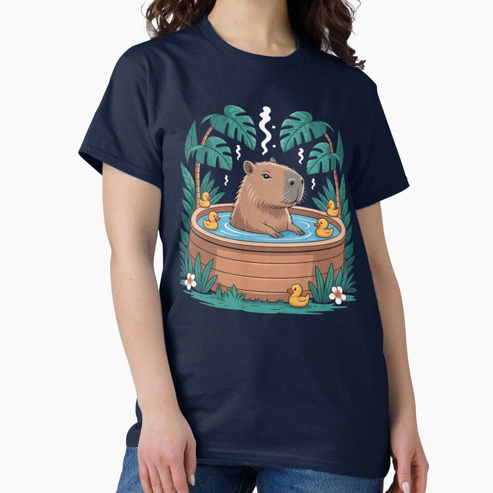 Relaxing Capybara Hot Tub – Cute Cozy Animal Spa T-Shirts, Hoodie, Sweatshirt