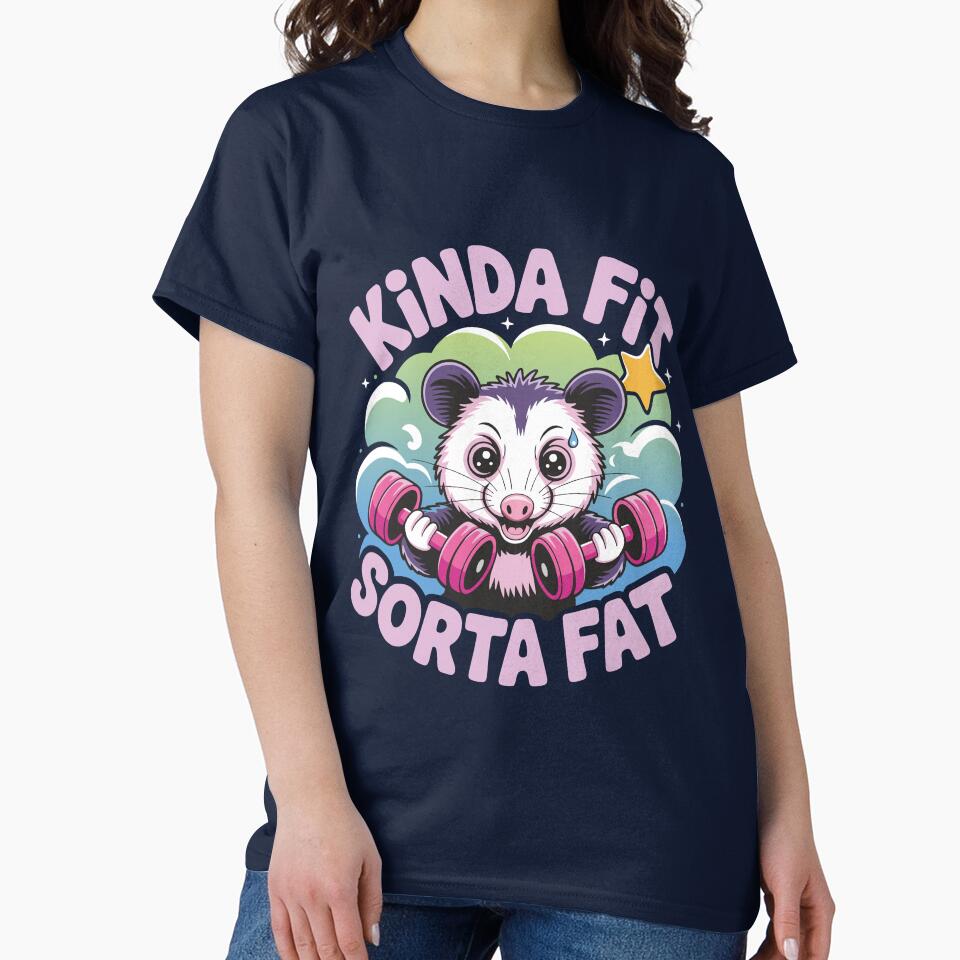Kinda fit sorta fat, Funny Gym by J-Style-Design T-Shirts, Hoodie, Sweatshirt | BlankRebels.com (Image 2)