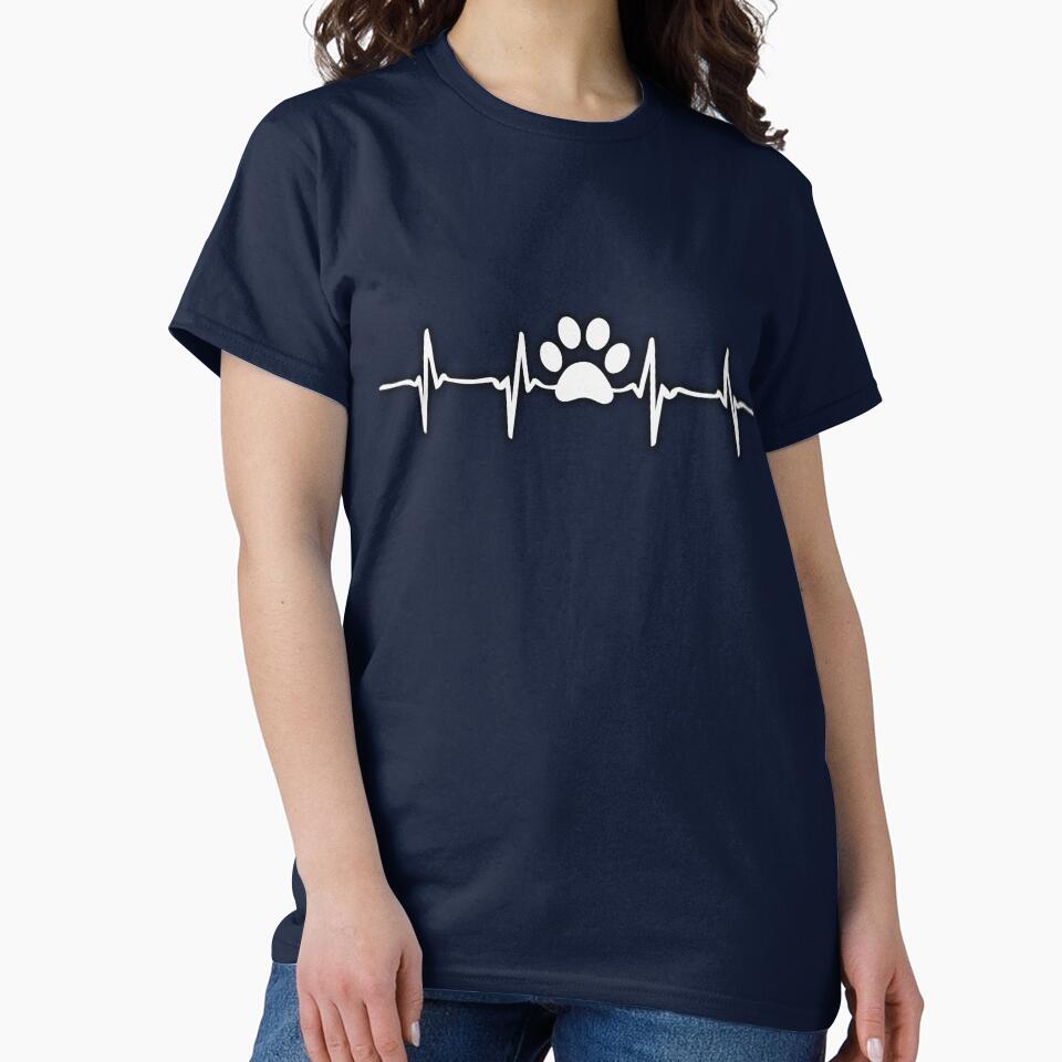 Dog Heartbeat Sound T-shirt, Dog lover Hoodies, Dog Paw Sweater by PrintTemples Sweatshirt | BlankRebels.com (Image 2)