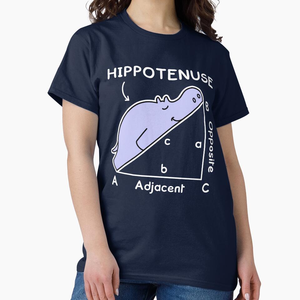 Math Pun. Hypotenuse. Hippotenuse joke by TashaVector