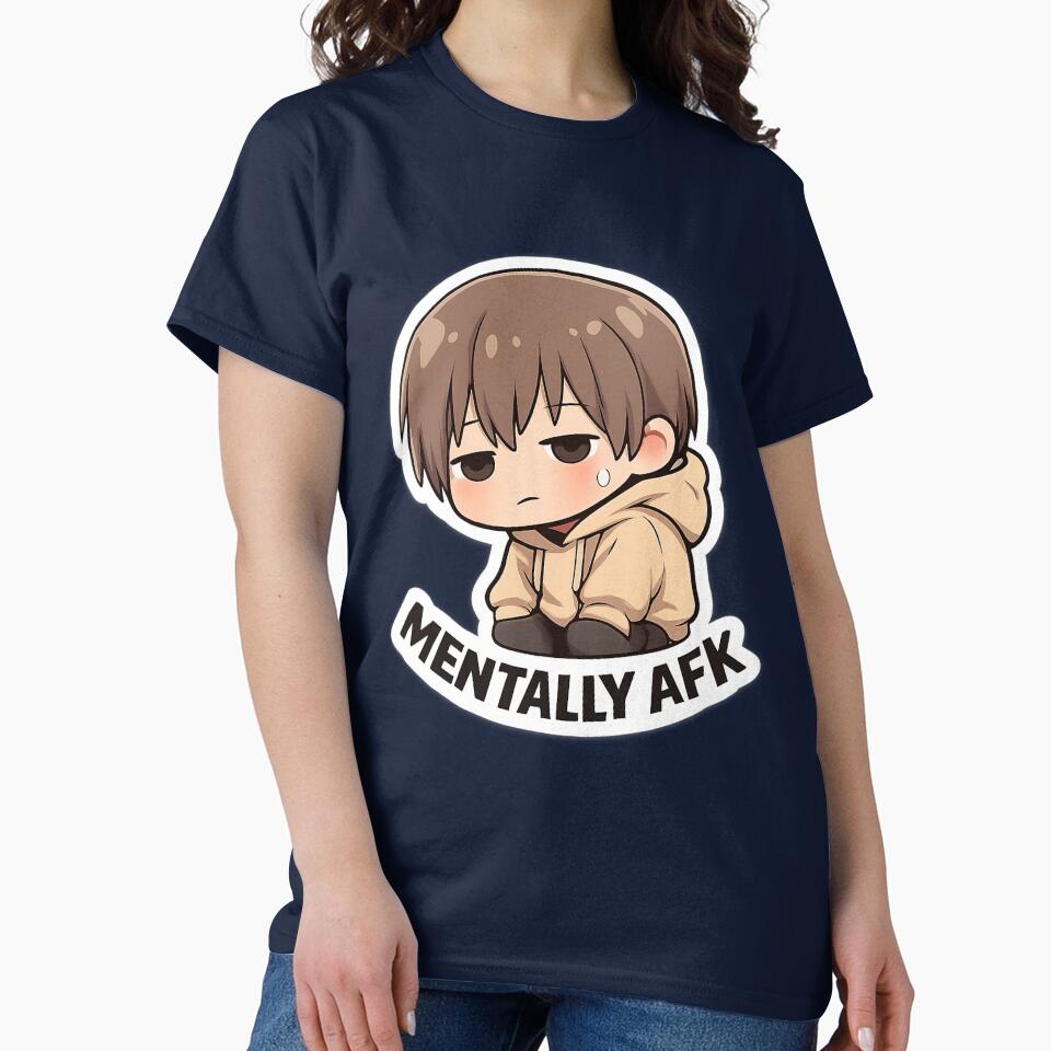Mentally AFK chibi by P.L.U.T.O T-Shirts, Hoodie, Sweatshirt | BlankRebels.com (Image 2)