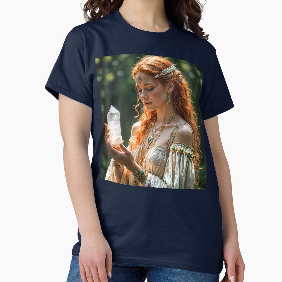 Medieval Woman with Quartz Crystal by PyxieZen T-Shirts, Hoodie, Sweatshirt | BlankRebels.com (Image 2)