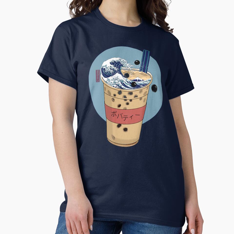 The Great Bubble Tea Wave | ボバティー by pastellism T-Shirts, Hoodie, Sweatshirt | BlankRebels.com (Image 2)