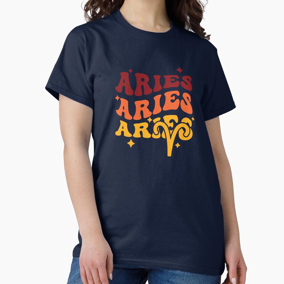 Aries Retro Zodiac Horoscope by ArtMeetsPizza T-Shirts, Hoodie, Sweatshirt | BlankRebels.com (Image 2)