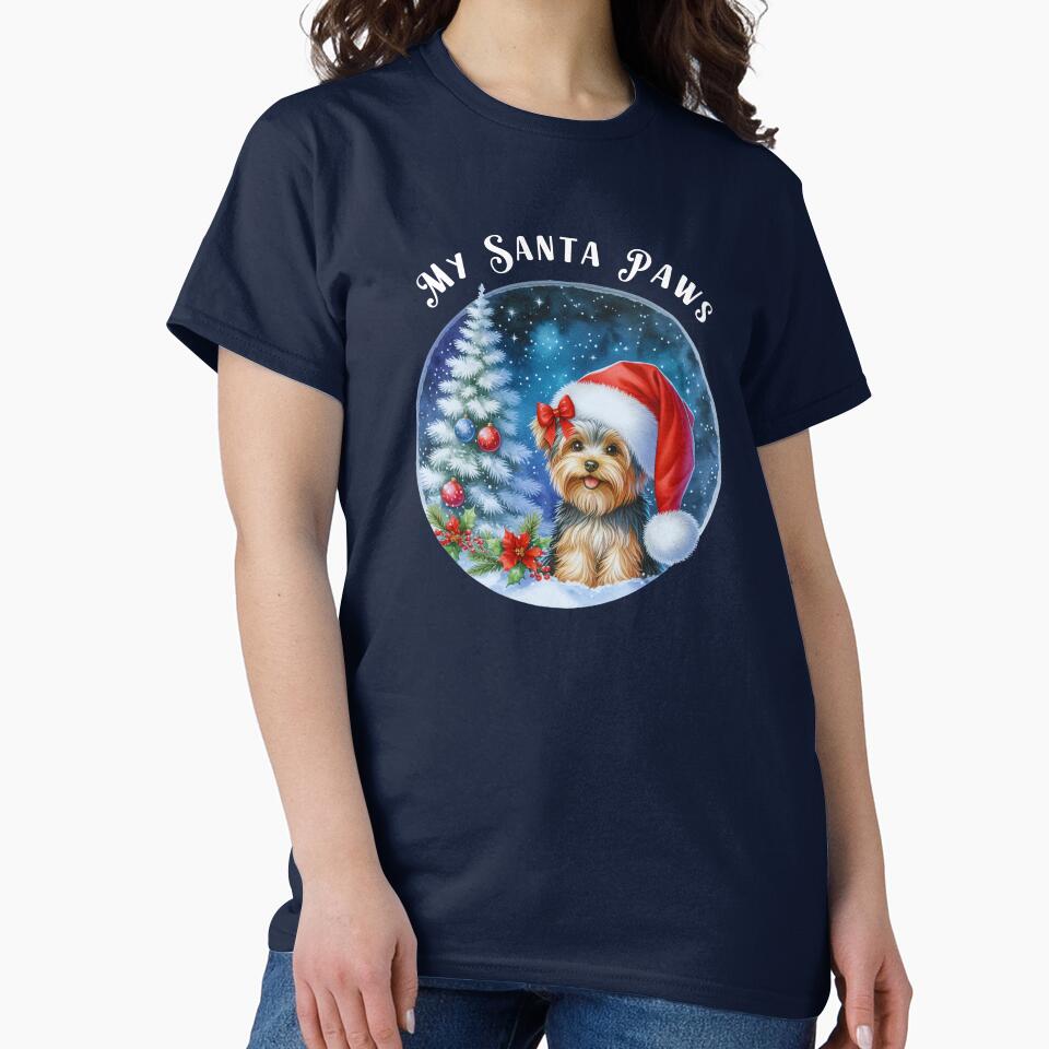 My Santa Paws Christmas for Yorkie Lovers by EldersRULE T-Shirts, Hoodie, Sweatshirt | BlankRebels.com (Image 2)